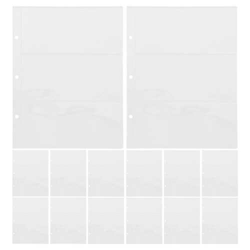 20 Pcs Banknote Collection Book 25.00x20.00x0.10cm Transparent