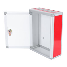 Raindrops Red Lockable Aluminum Mailbox For Home & Street