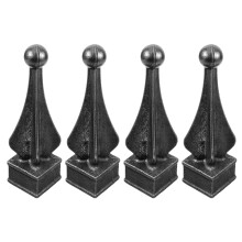 4 Stuks Gietijzeren Fence Finials Zwart Voor En Huis