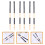 Bamboe Drumstok Zwart 3 Paren 0,5 Inch 5