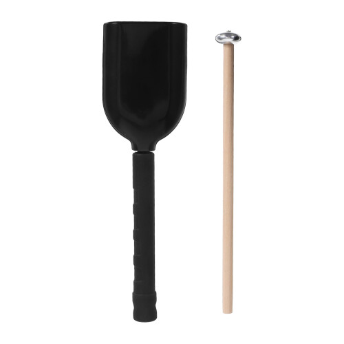 Black Plastic Handheld Cowbell Versatile For Party And Band Use
