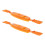 Flat Plate Bike Reflectors Orange Plastic 1 Pair 1