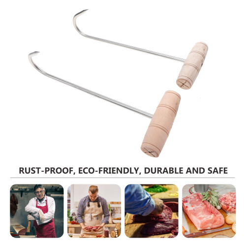 T-Shaped Hooks For Grocery Stores Stainless Steel 2pack 2