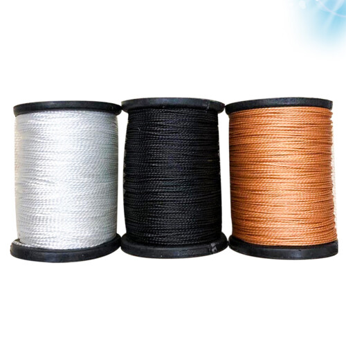 3rolls Sewing Thread Bookbinding Cord Tailoring Line Black White Brown 2
