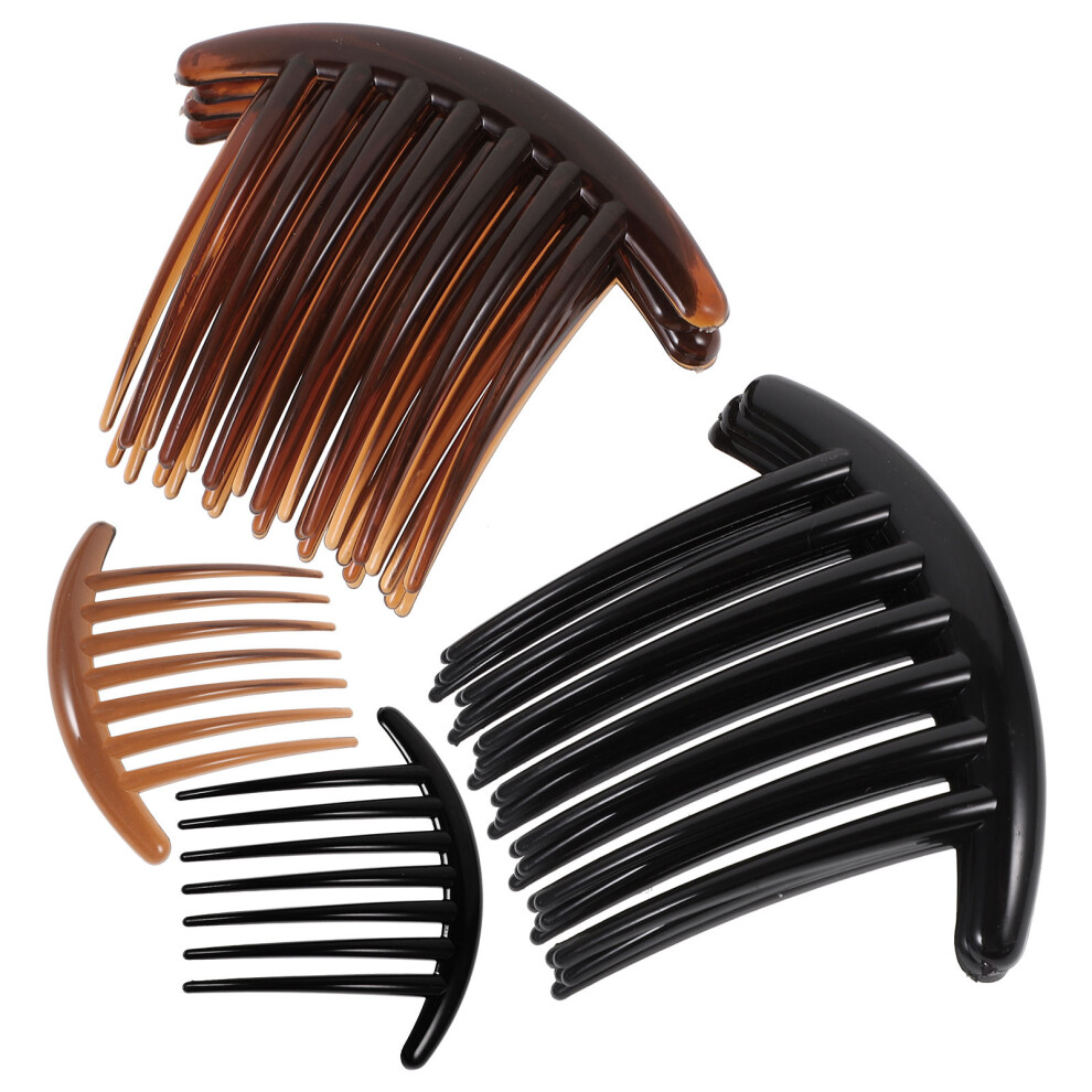 Inoomp 10 Pcs French Twist Hair Clip Comb Side Combs Women's Bride