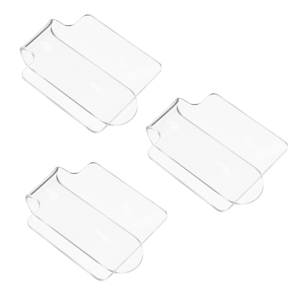 Inoomp 3Pcs Handheld Acrylic Mixing Tray Clear For Nail Art
