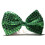 2 Pcs Green Tie St. Patricks Day Accessories Sequin Bowtie Adjustable 10