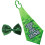 2 Pcs Green Tie St. Patricks Day Accessories Sequin Bowtie Adjustable 9