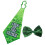 2 Pcs Green Tie St. Patricks Day Accessories Sequin Bowtie Adjustable 11