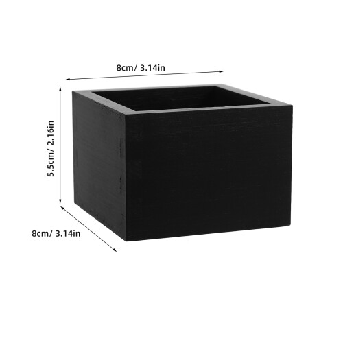 Cup Holder Box Black 2pcs 3.3x3.3x2.2in 1