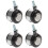Braking System Plastic Caster Wheel 4pcs 1