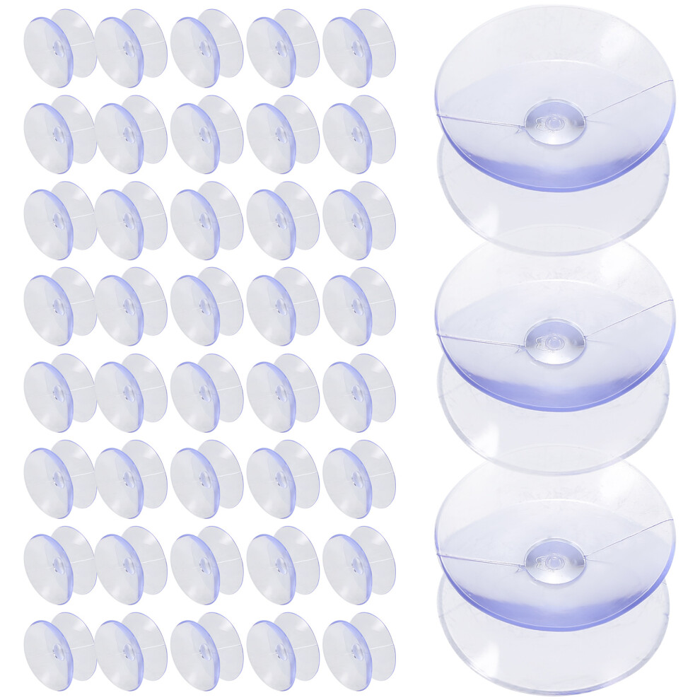 Raindrops 100Pack Small Suction Cup Hooks Transparent Round For Glass 3163133089872