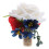 6Ronds Serviette Jute Fleurs Artificielles Style 11