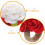 6Ronds Serviette Jute Fleurs Artificielles Style 9