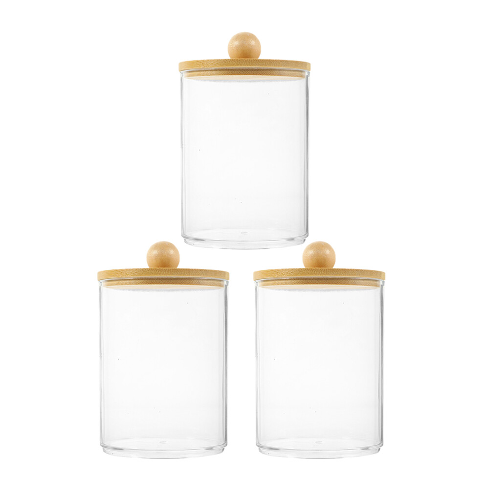 Artibetter Round Pad Holder Cotton Swab Holder 3Pcs