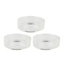 3pcs Round Shrimp Food Glass Bowl Crystal Shrimp Feeding Bowl