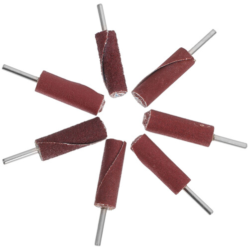 7pcs sanding drums grinder attachments with bands sleeves and bars