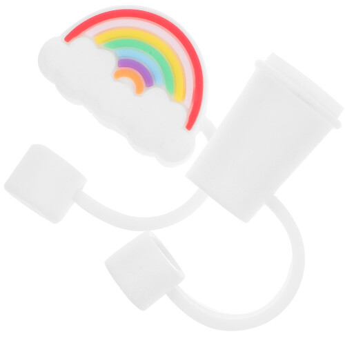 Straw Tips Cover Assorted Color Silicone 2pcs 1.2x0.6x0.4in 2
