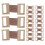 Bandage Clips Aluminum Rubber String 20pcs 1.4x0.6x0.08in 4