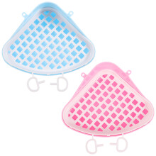 2pcs Potty Triangular Wall-Mounted Design For Guinea Pig Garden
