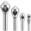 Worgeous  4 Pcs Slanted Hole Chamferer Cobalt Steel Tool Rustproof 1