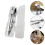 Silver Iron Drawing Compass Set for Students with Refillable Core 2Pcs 9