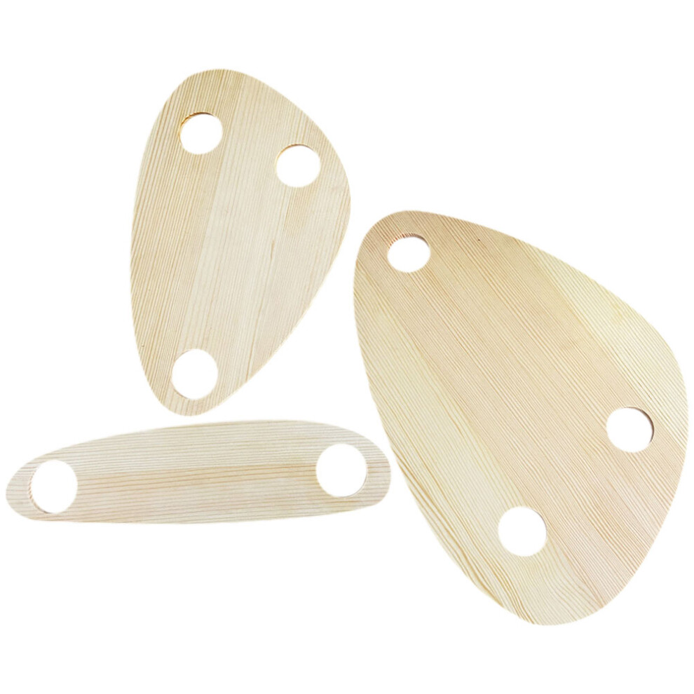 3pcs Serving Platters Wooden For Home Use 11.8x7.9x0.3in-image-OPC-PK8GFR6-NEW