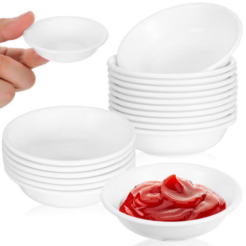 Dipping Dish Mini Sauce Bowl White 20pack Tableware