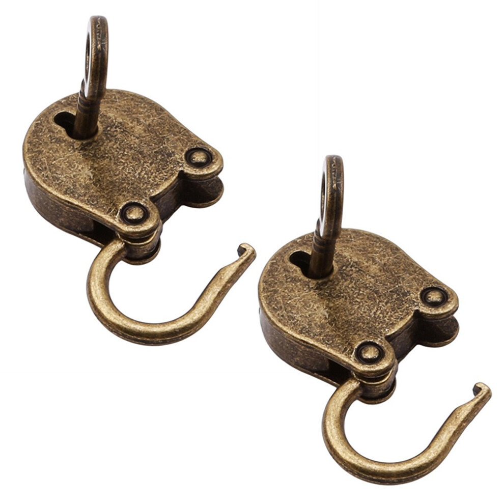 Worgeous Vintage Locks Jewelry Box Latches Zinc Alloy 2pcs Bronze-image-OPC-PK8GGM9-NEW