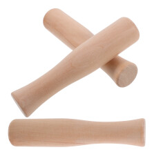 Wood Pestle For Grinding Food Light Yellow Beech Wood 3pcs