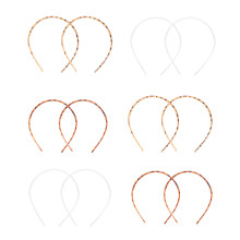 12Pièces Bandeaux Plastiques Mode Femme Ornement