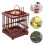 Raindrops Bird Keeping Cage Cage Dark Grey Wood 1 Pcs 6