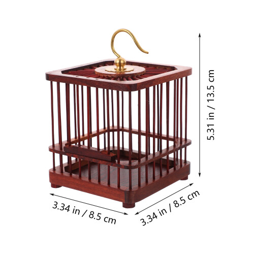 Raindrops Bird Keeping Cage Cage Dark Grey Wood 1 Pcs 1