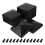 12 Pcs Posts Post Protector 10.50x10.50x3.00cm Black 1