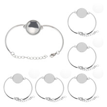 Worgeous 25 Pcs Cabochon Bracelet Blanks Time Treasure Tray