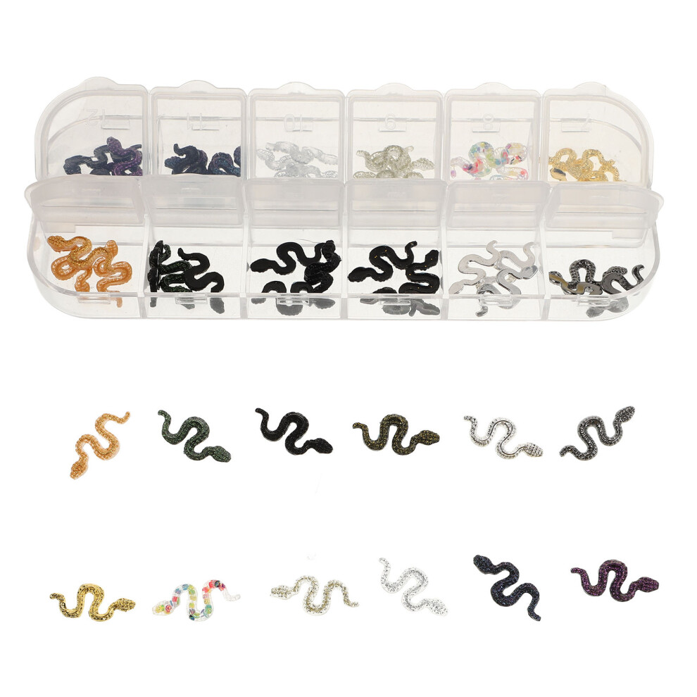 Vaguelly Animal Nail Charms Snake Nail Charms Multi 1 Set