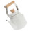 Raindrops Heating Kettle White Round Tea Kettle For Kitchenware 1pcs 9