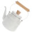 Raindrops Heating Kettle White Round Tea Kettle For Kitchenware 1pcs 8