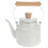 Raindrops Heating Kettle White Round Tea Kettle For Kitchenware 1pcs 2