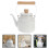 Raindrops Heating Kettle White Round Tea Kettle For Kitchenware 1pcs 3