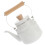 Raindrops Heating Kettle White Round Tea Kettle For Kitchenware 1pcs 1