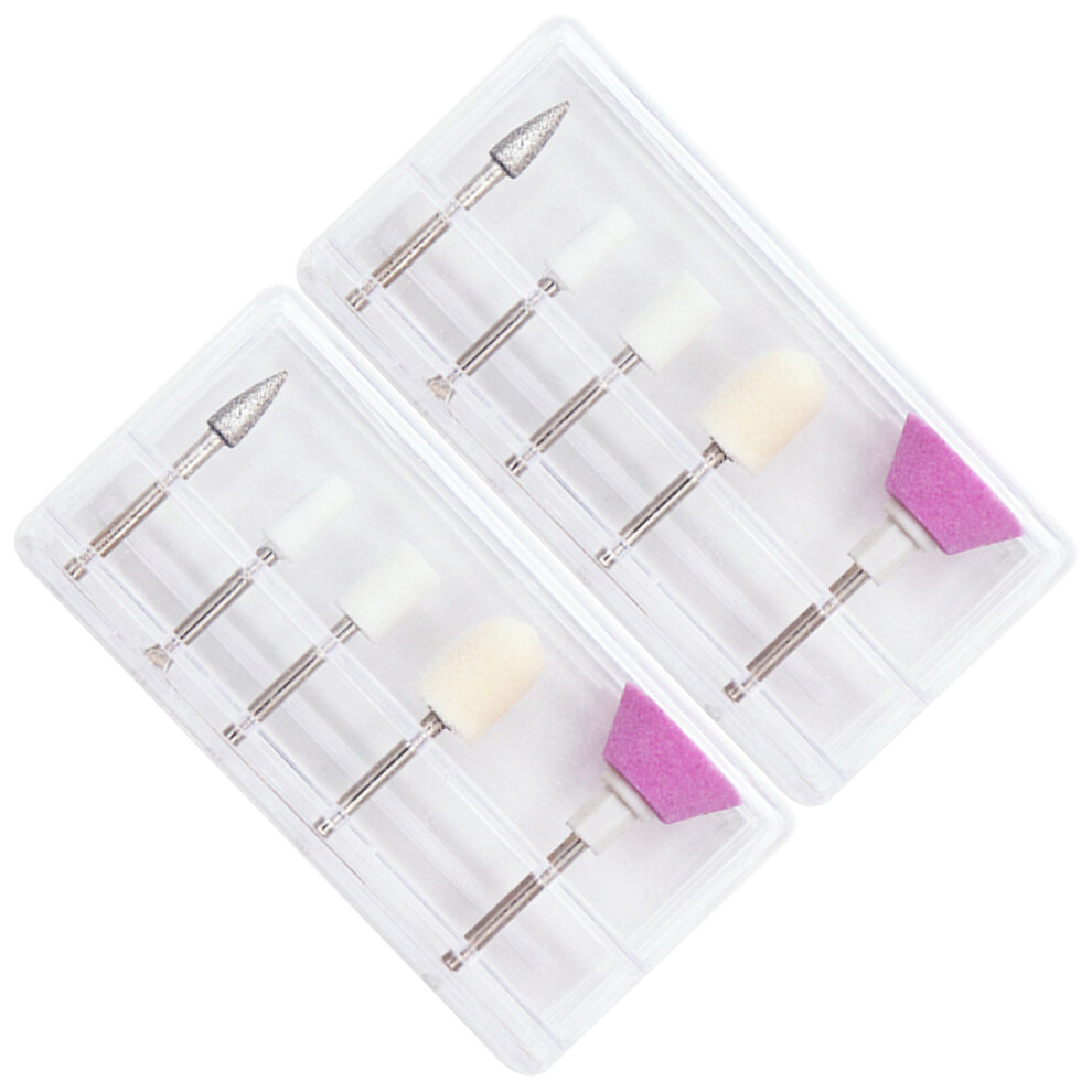 Aboofan 10 Pcs Sanding Bands Nail Nails Drill Bits Polisher Manicure Head