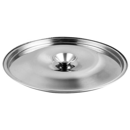 Silver Metal Pot Lid With Convenient Handle For Kitchen 2