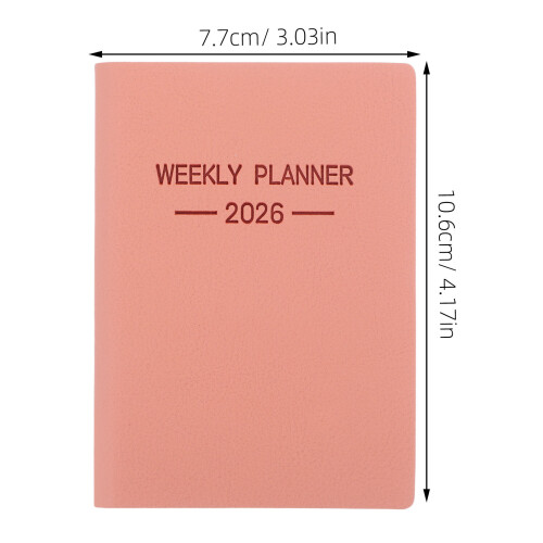 Weekly Planner Pink Paper 1pcs Compact Design Calendar 2
