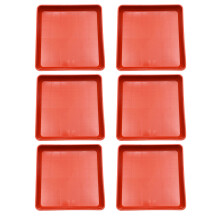 6pcs Resin Planter Bottom Tray For Balcony 7.07x7.07x1.10in