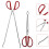 2pcs Garbage Clips With Red Stainless Steel For Home Use 6