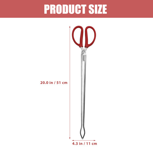 2pcs Garbage Clips With Red Stainless Steel For Home Use 2
