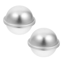 Hemisphere Cake Pan Aluminum Silver 4pcs