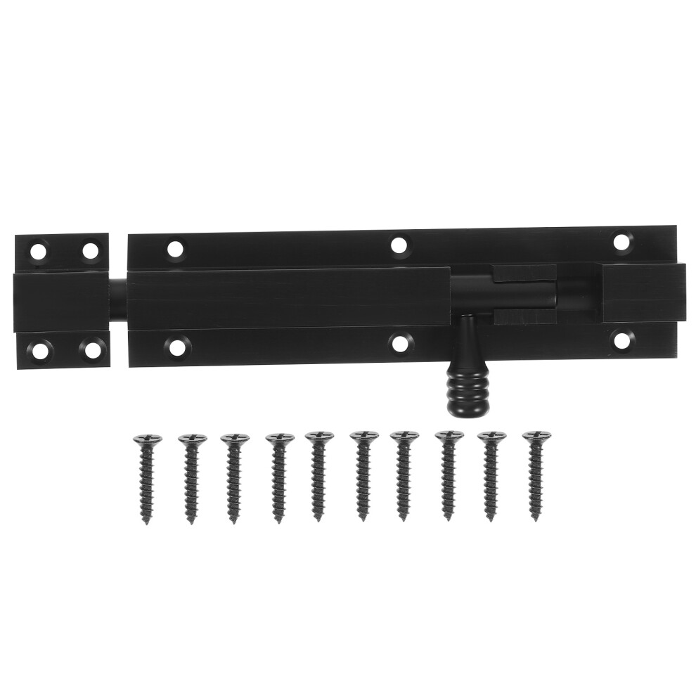 Black Aluminum Alloy Security Door Reinforcement Lock 1 Set 3163201133230