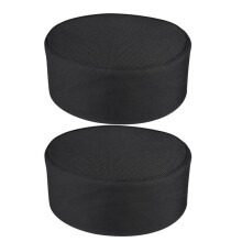 Raindrops 2pcs Chef Hat Kitchen Cooking Cap - Black
